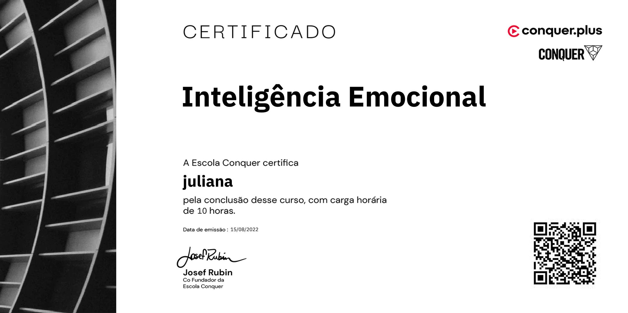 Certificado de Inteligência Emocional